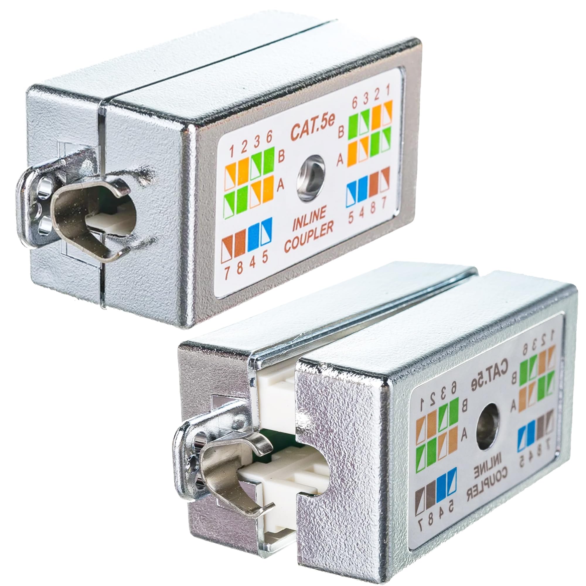2 modules de connexion LSA Cat6 et Cat5 blindés pour câbles de pose et réseau
