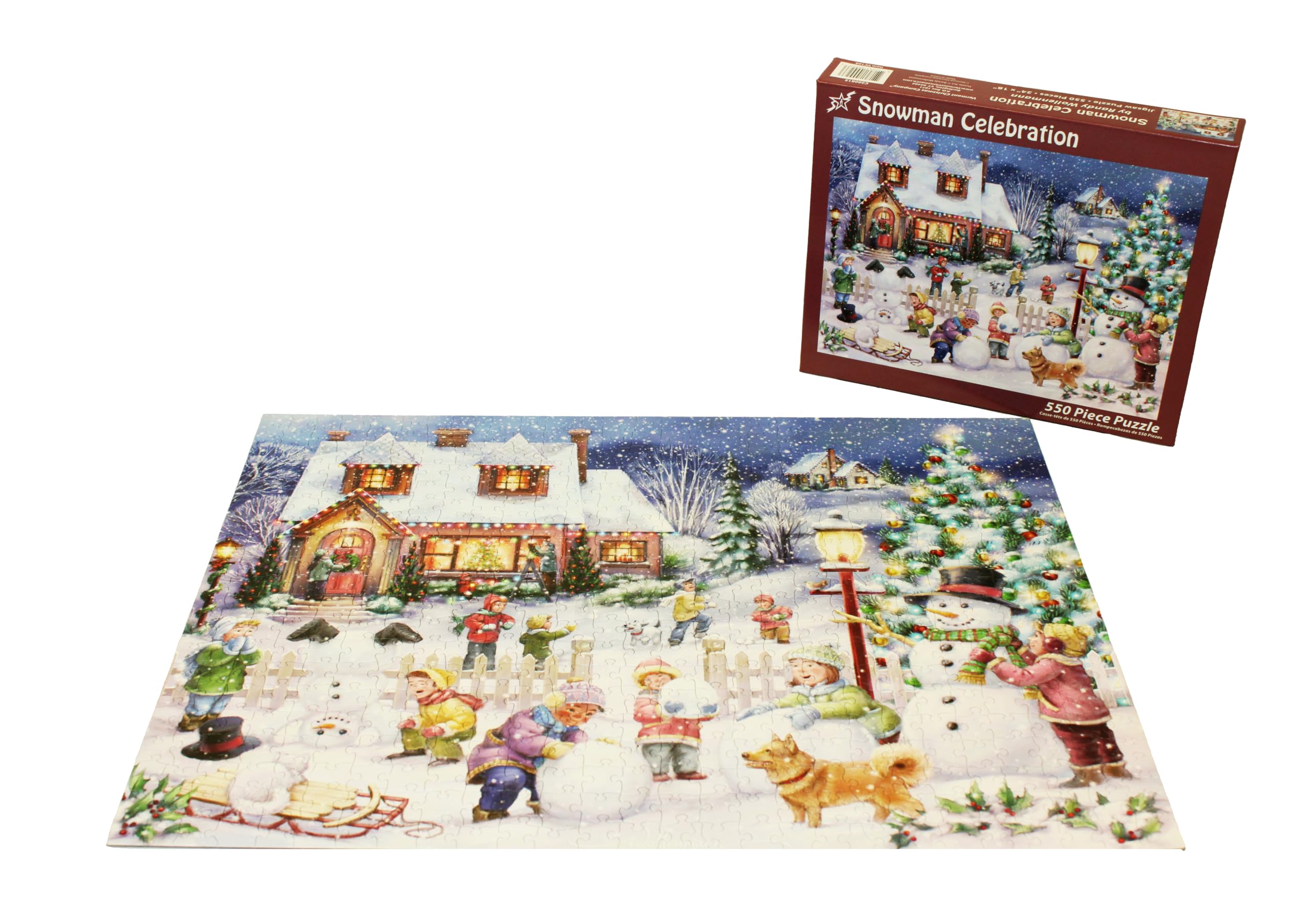 Amazon.com: Vermont Christmas Company Snowman Celebration Jigsaw