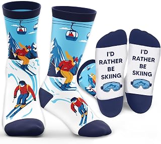 ZAGKOO Funny Sports Socks for Men, Women - Biking, Hiking, Skiing, Basketball, Pickleball, Disc Golf Socks - Christmas Gifts