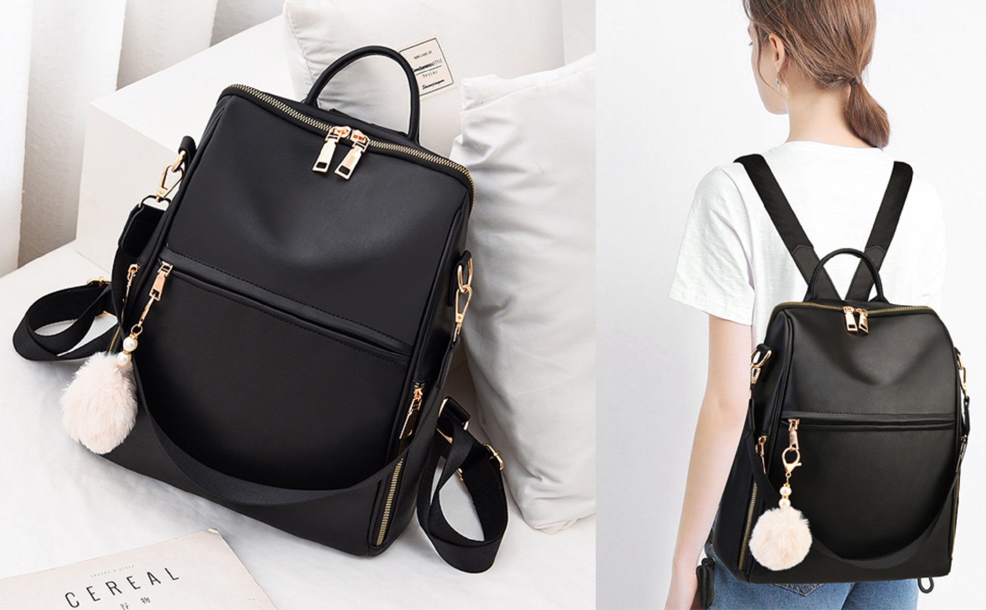 Amazon.com: natyrlpog Backpack Purse for Women PU Leather  display picture 2