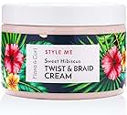 Flora & Curl Sweet Hibiscus Twist & Braid Hair Cream Cruelty-Free, PH-Balanced Curling Cream for Curls, Braids and Bantu Knots 300ml