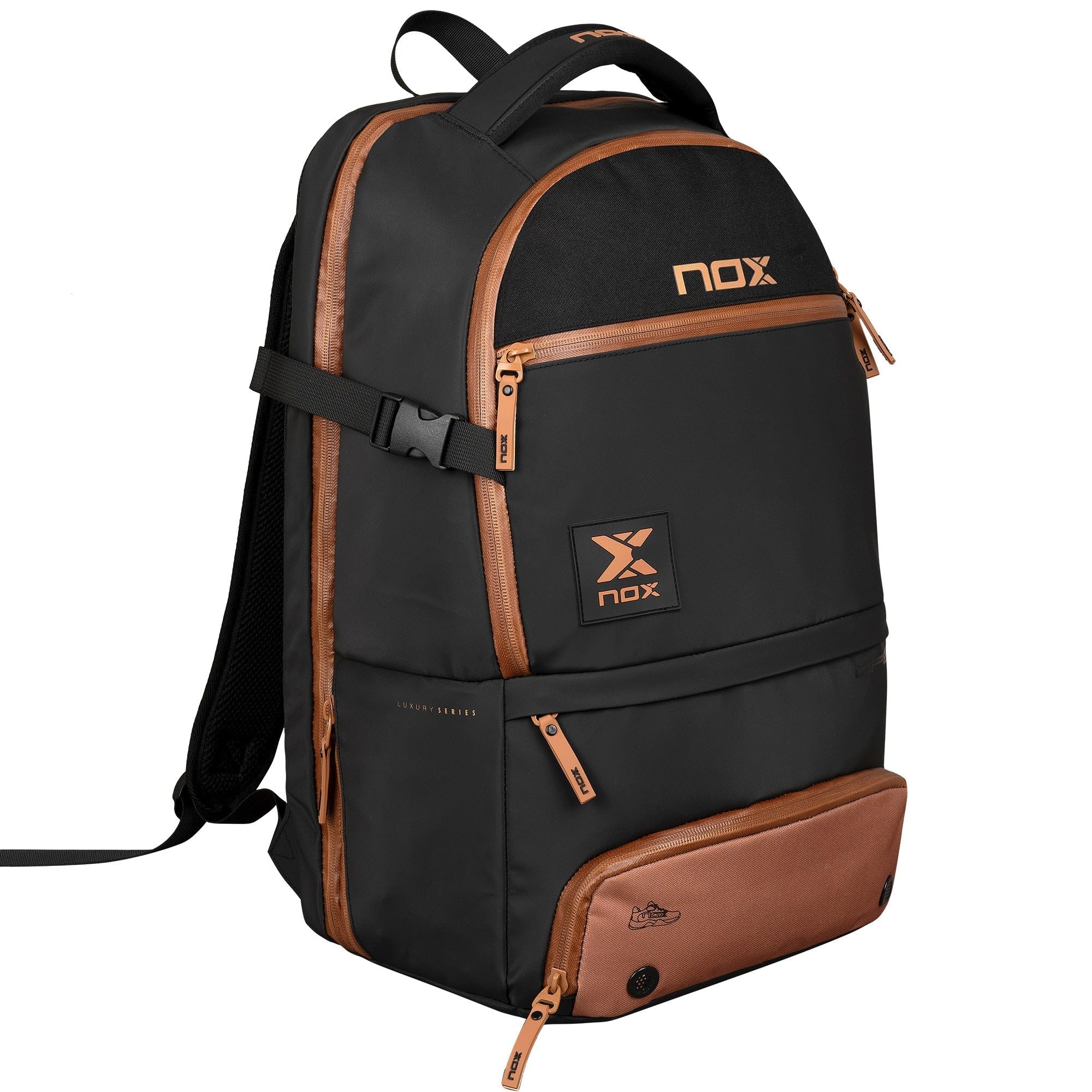 NOX Mochila LUXURY OPEN SERIES negro/marrón