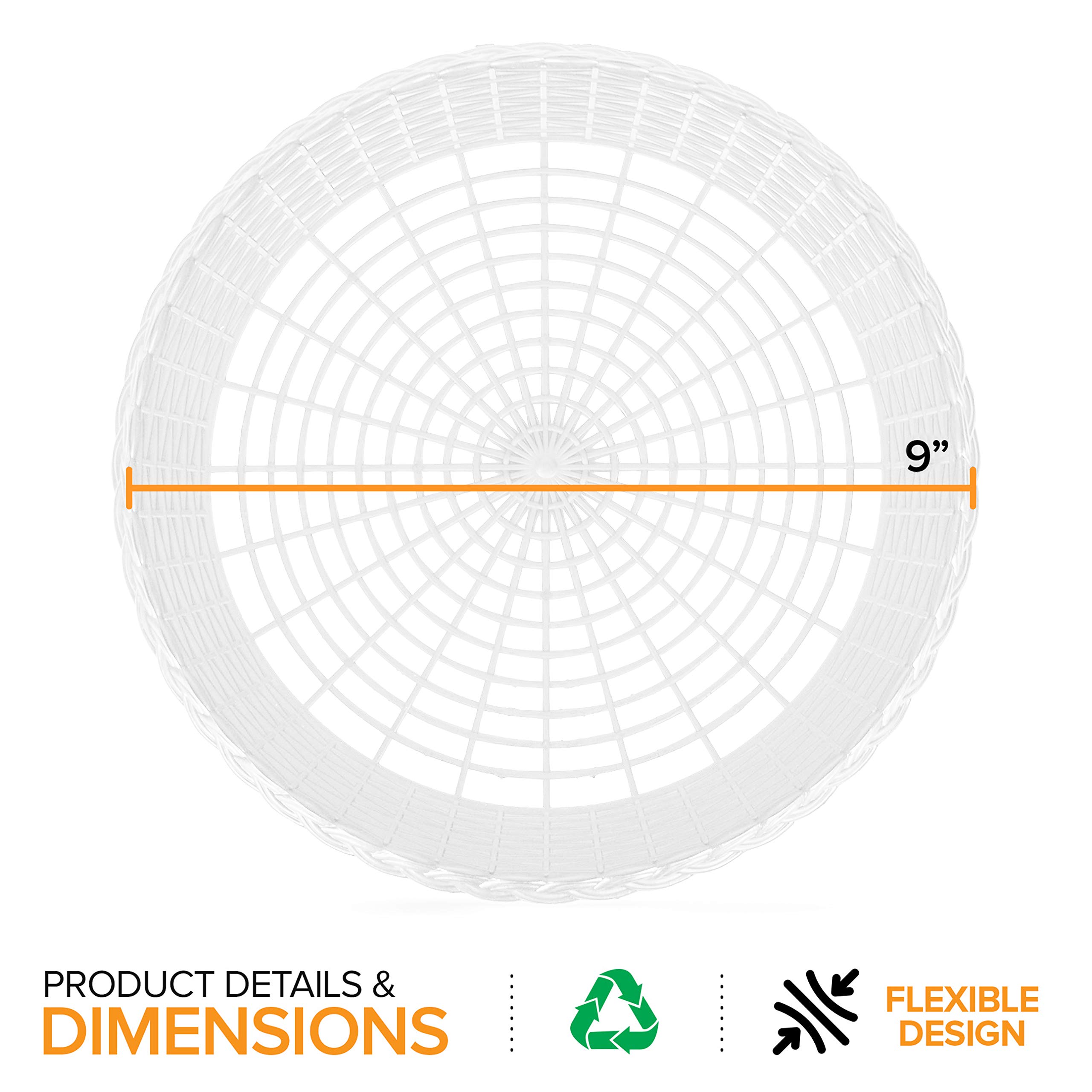 Stock Your Home 9” Paper Plate Holder in White (12 Count) Paper Plate Holders Plastic Heavy