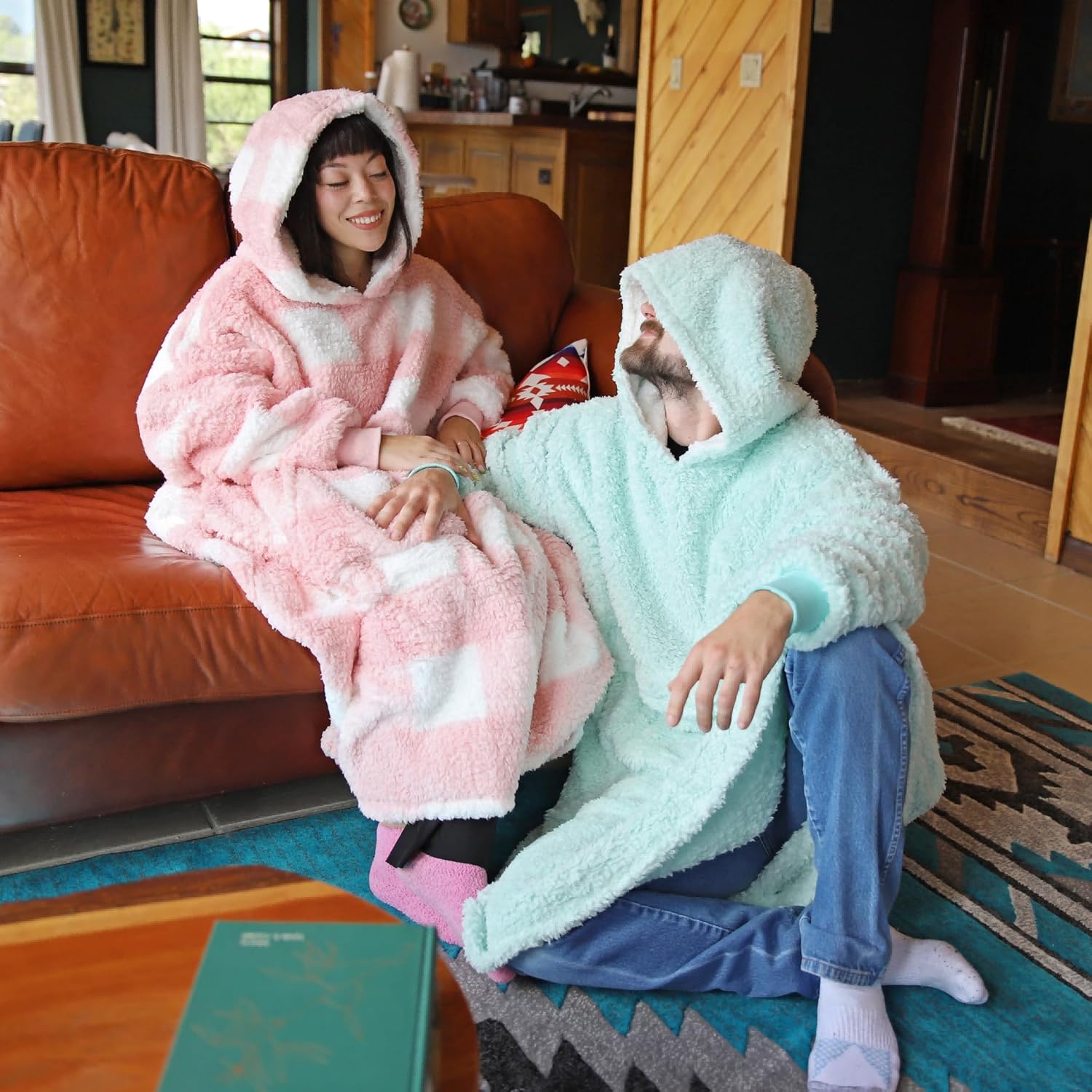 Catalonia Oversized Blanket Hoodie Sweatshirt, Fleece Pullover with Large Front Pocket for Adults Men Women - Image 7