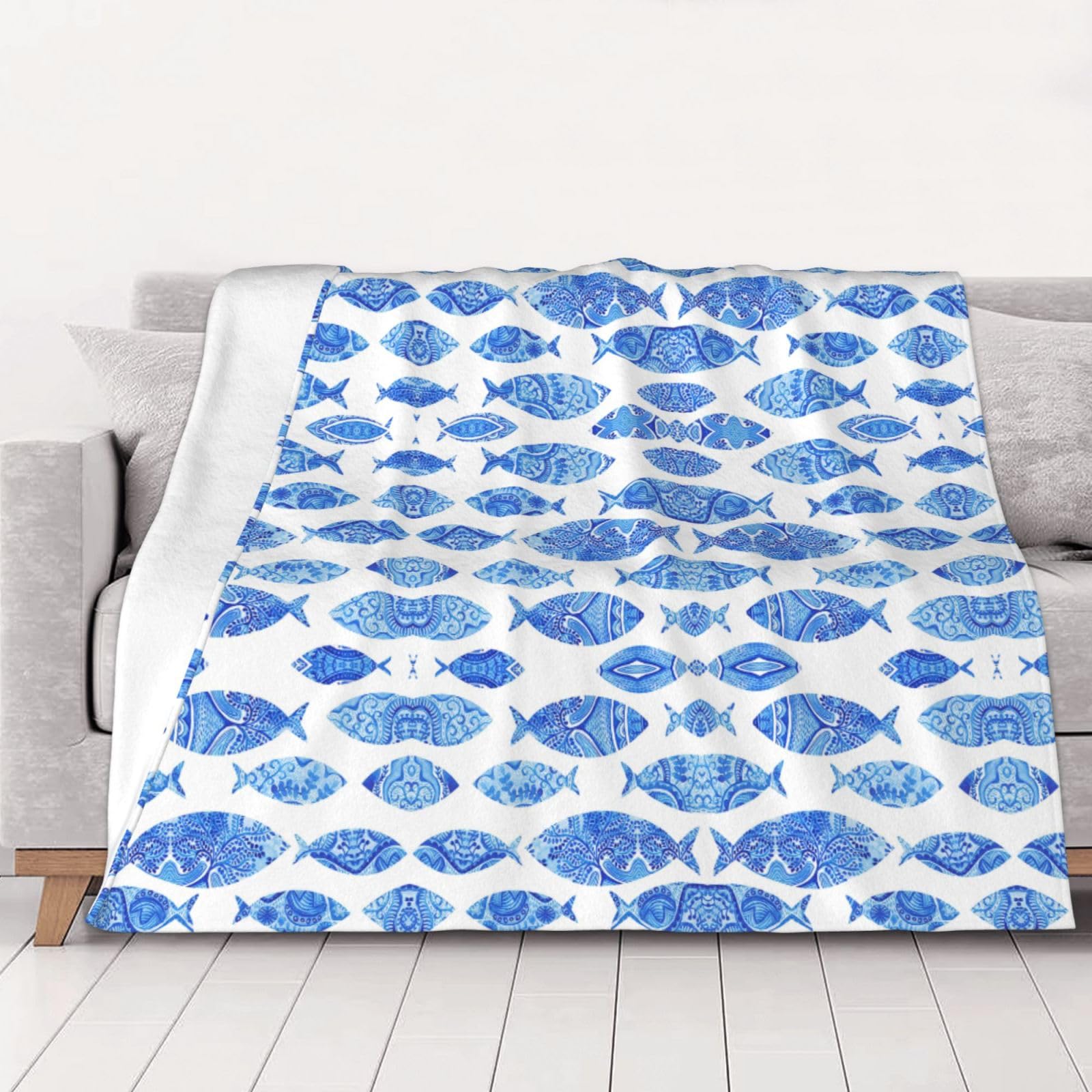 Couverture lavable poisson lit canapé confortable toutes saisons