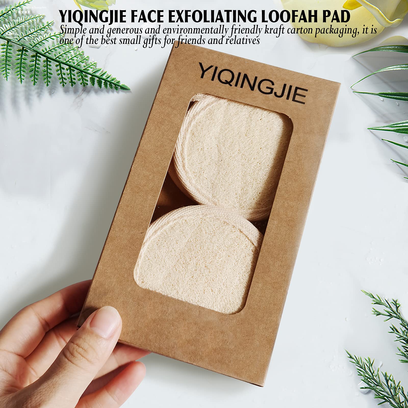 Yüz peeling lif kabağı pedi, el ile temizleme ve makyaj temizleme fırçası 4 adet, doğal lif süngeri, gözenekleri masaj yapmak ve siyah noktaları temizlemek için cilde zarar vermeden