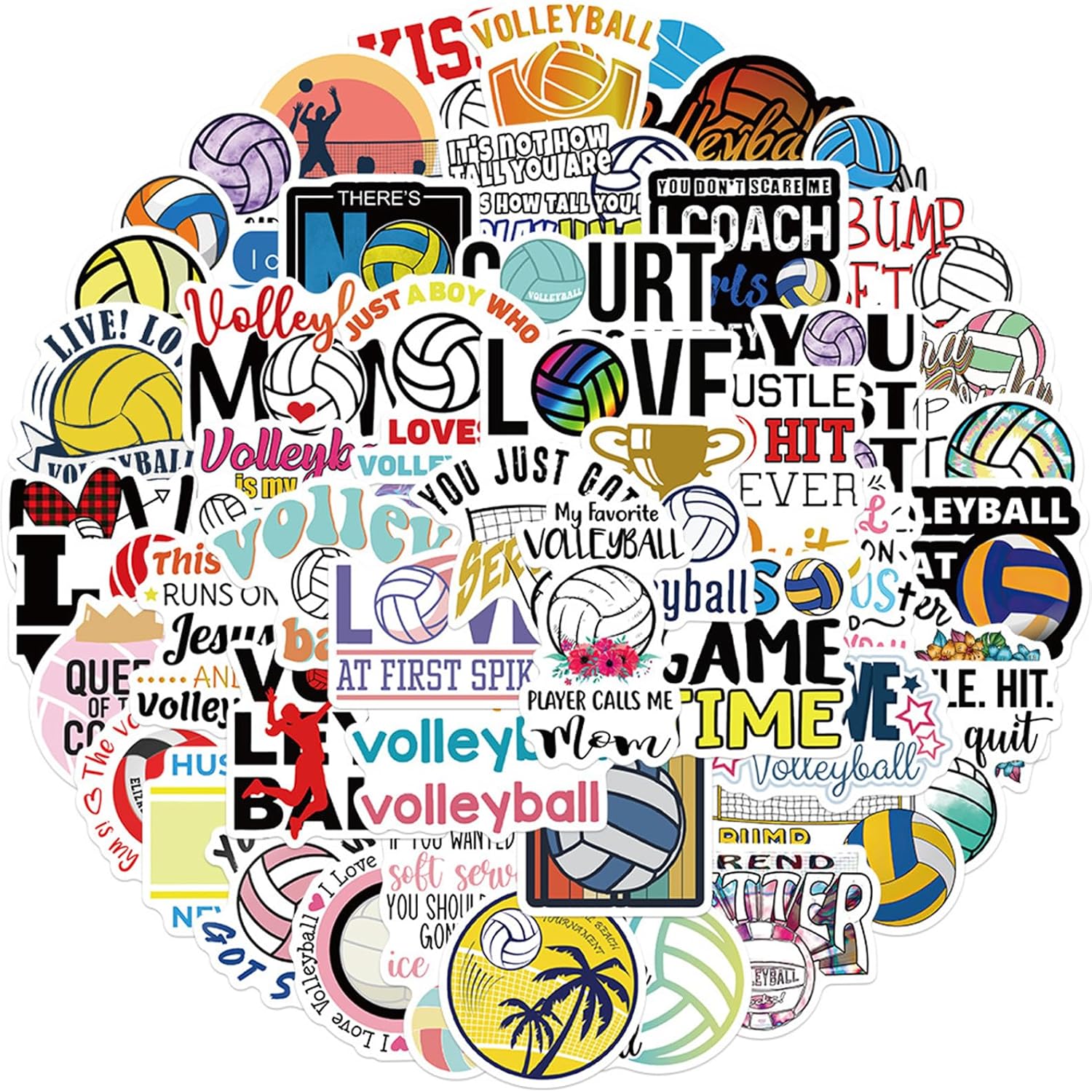 Volleyball Stickers,I Love Volleyball Stickers for Laptop