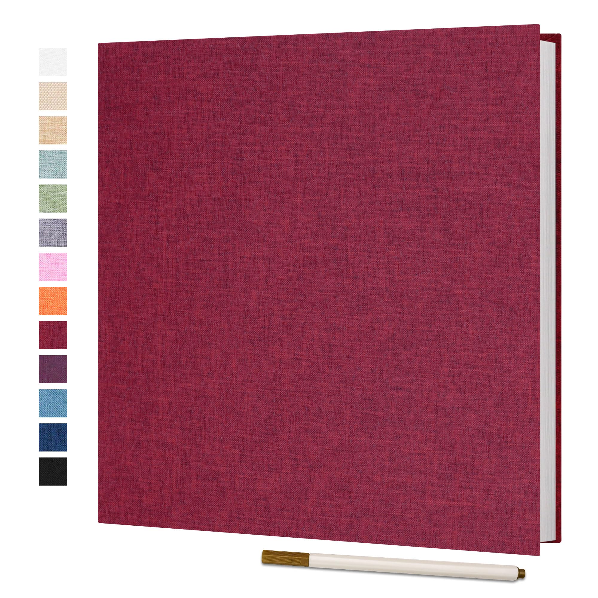 Vienrose Album Foto Autoadesivo Fotos 10X15 Memories Album Portafoto Pagine Bianche E Copertina In Lino Regali Nozze Natale Valentino Regalo Di Anniversario Compleanno Per Bambini-image