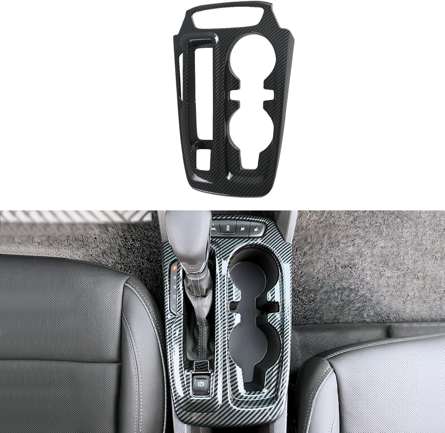 Center Console Dash Middle AC Air Condition Vent Panel Outlet Cover Trim for Chevrolet Trailblazer 2024-2026 Interior Accessories (Imitation Carbon Fiber Pattern)