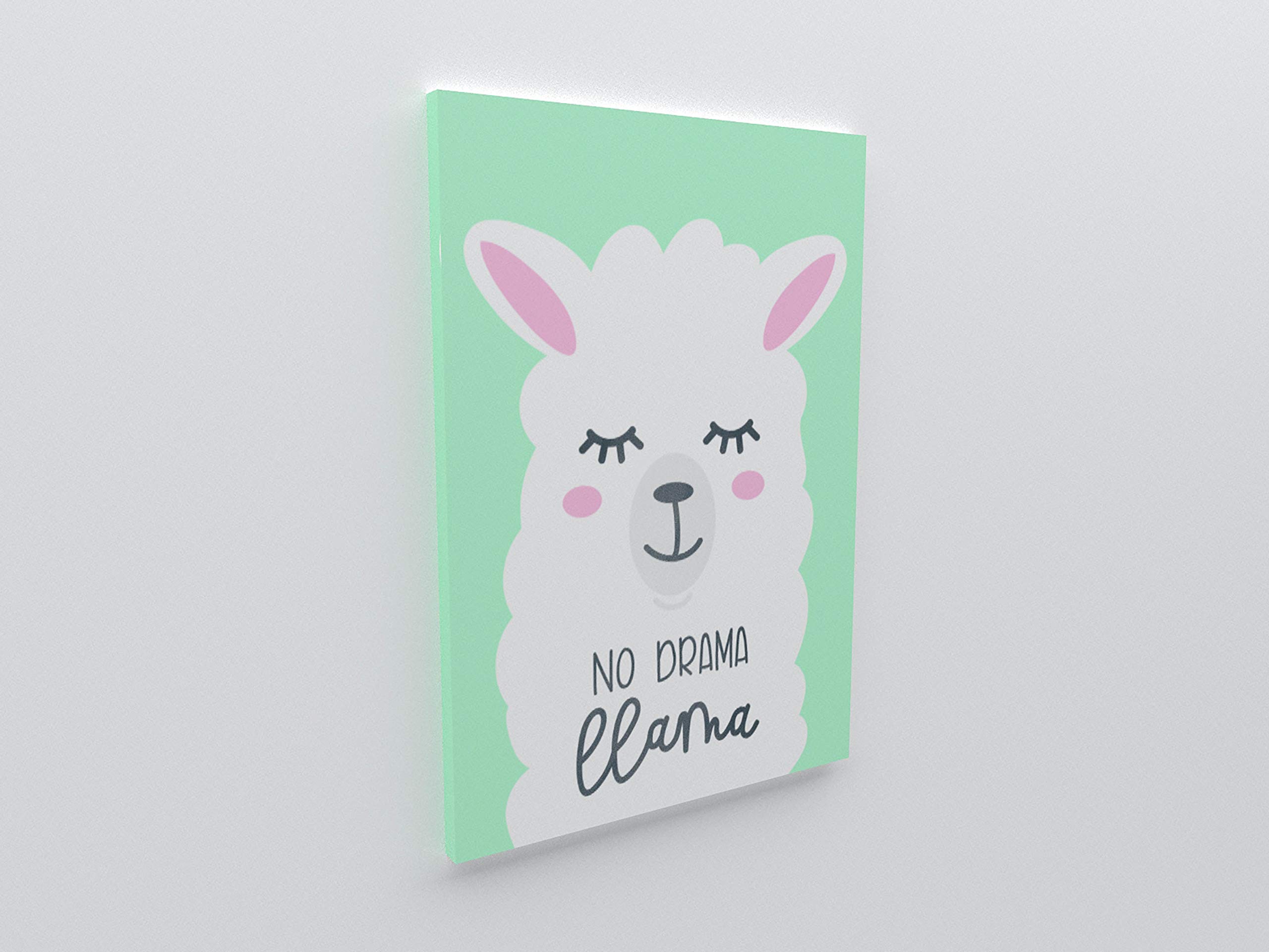 Panorama Poster Pour Chambre De Bébé Ou D'Enfant No Drama Lama 35x50cm - Imprimée Sur Poster 250gr - Décoration Murale Chambre Enfant - Affiche
