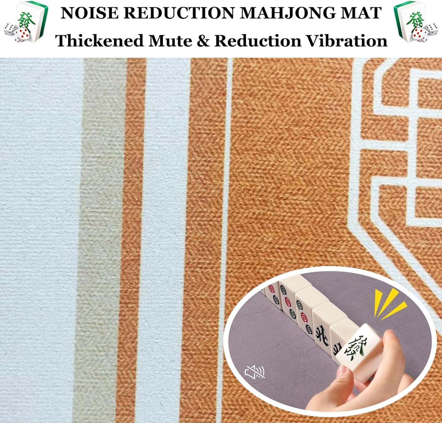 正方形麻雀マット，麻雀用卓上カバー， 麻雀カードタイル ドミノゲームマット マルチカラー 複数サイズ(Brown-3,35.43x3