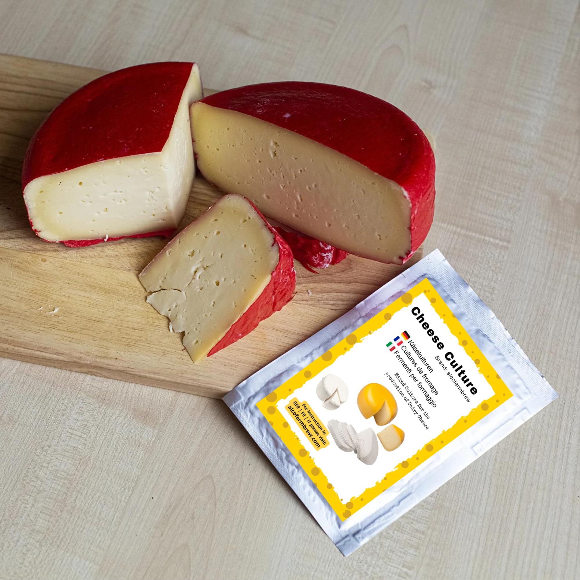 Kit para Hacer Queso – Cuajo Líquido, Cloruro de Calcio y Cultivos Bacterianos, para Leche de Vaca, Cabra y Oveja