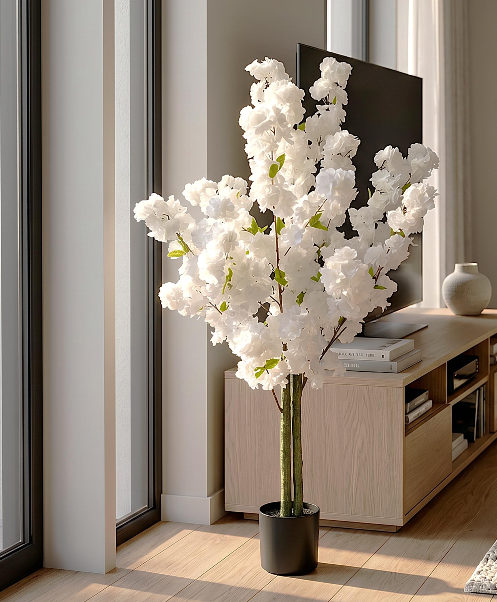 Árbol de Flor de Cerezo Artificial, Planta de Interior 120 cm