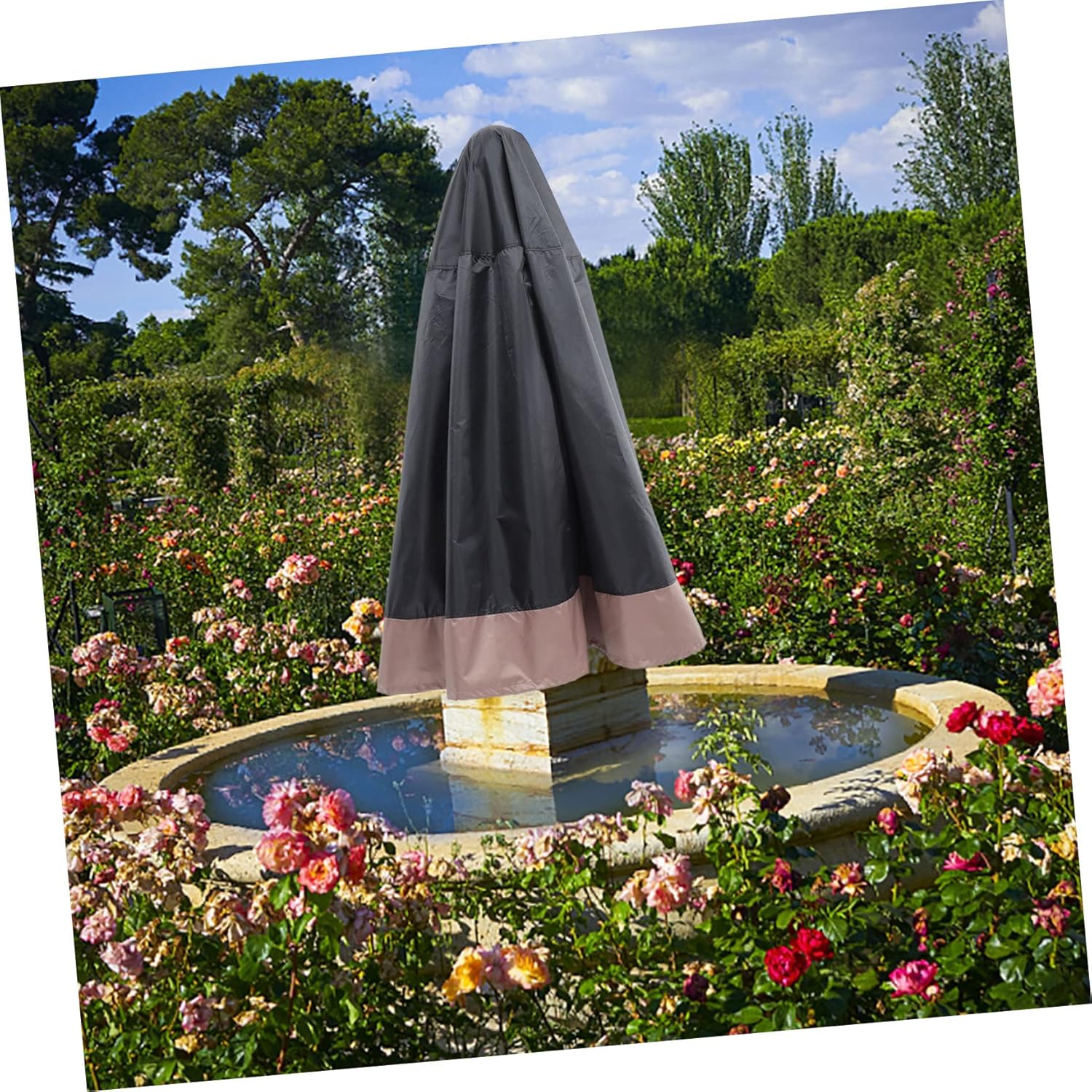 MERRYHAPY Garden Fountain Cover Outdoor Protector Shield for Winter Durable Coated Full Protection Against Harsh Weather Conditions