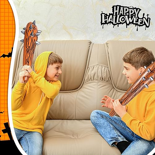 Miniatura 6 de Aoriher Accesorios inflables de disfraces de Halloween para club de cavernícolas, murciélagos y cavernícolas inflables para niños, disfraz elegante,