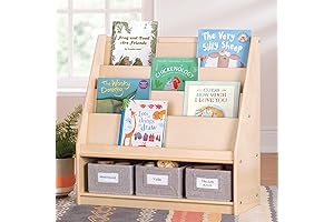 Guidecraft EdQ Rotating Book Display Natural: Your Kid's Room Organizer