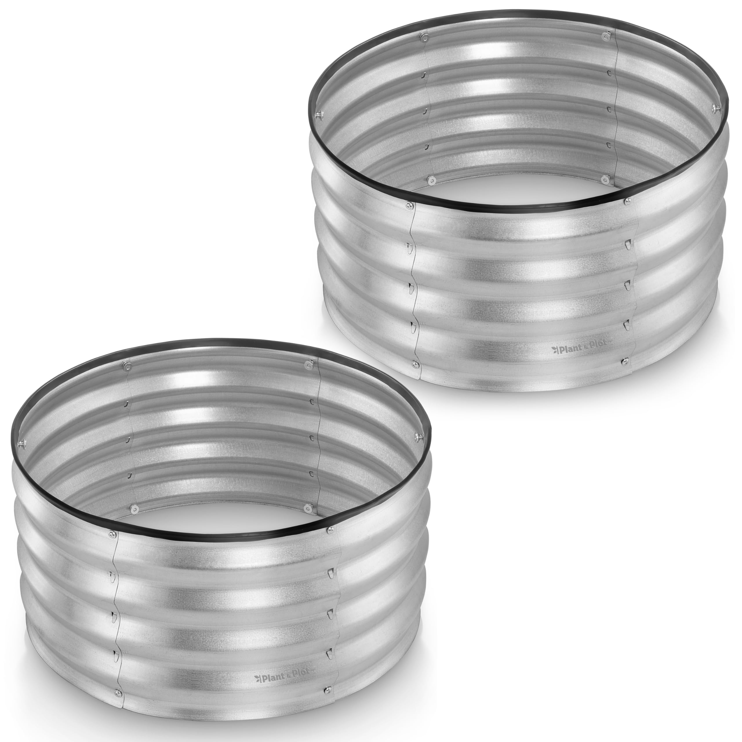 Galvanized Raised Garden Beds Outdoor // 2×2×1 ft (2-Pack) Planter Raised Beds for Gardening, Vegetables, Flowers // Large Metal Garden Box (Silver) // Patented Tool-Free Design