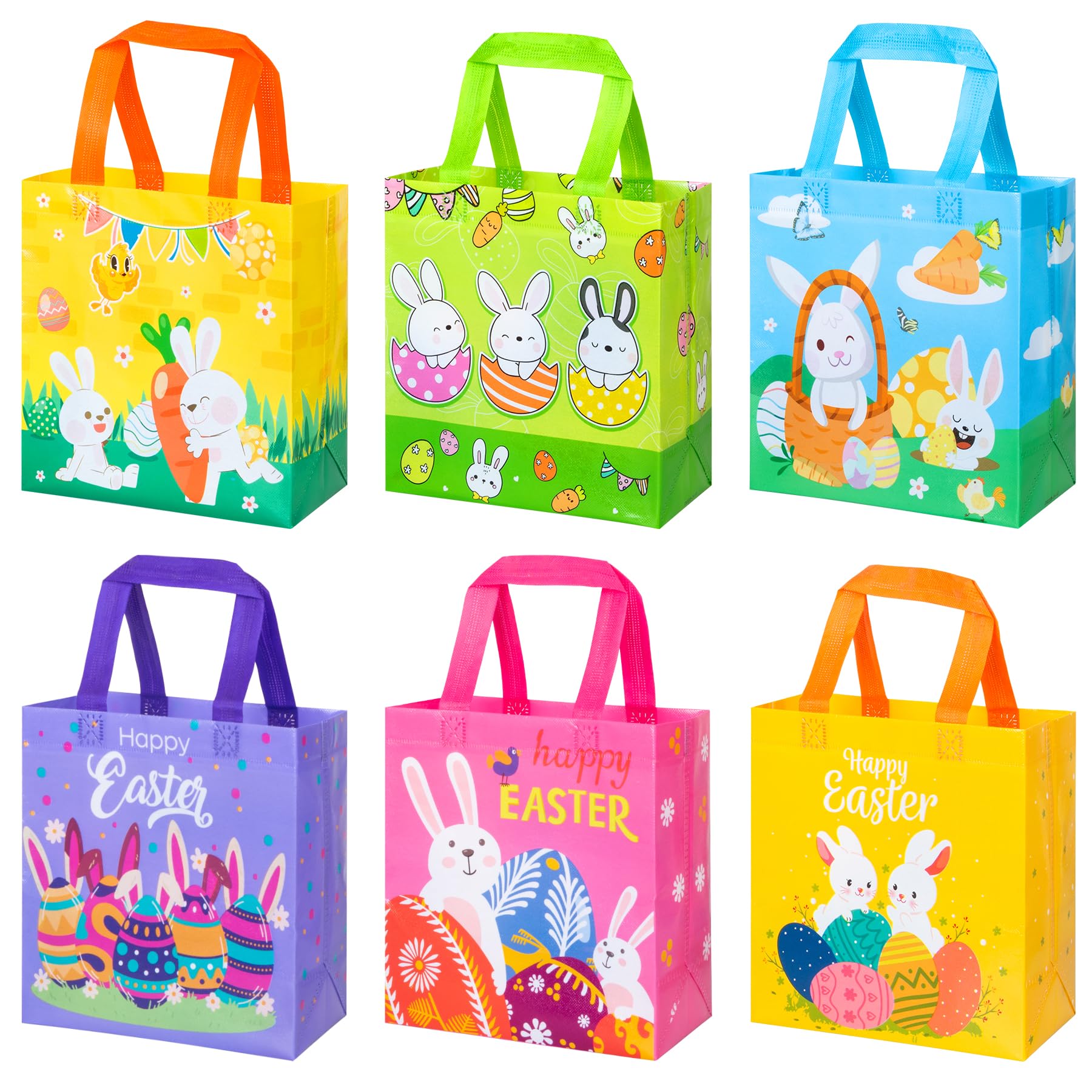 Click to get GOMANCHE Easter Egg Hunt Bags with Handle 6 Pcs N