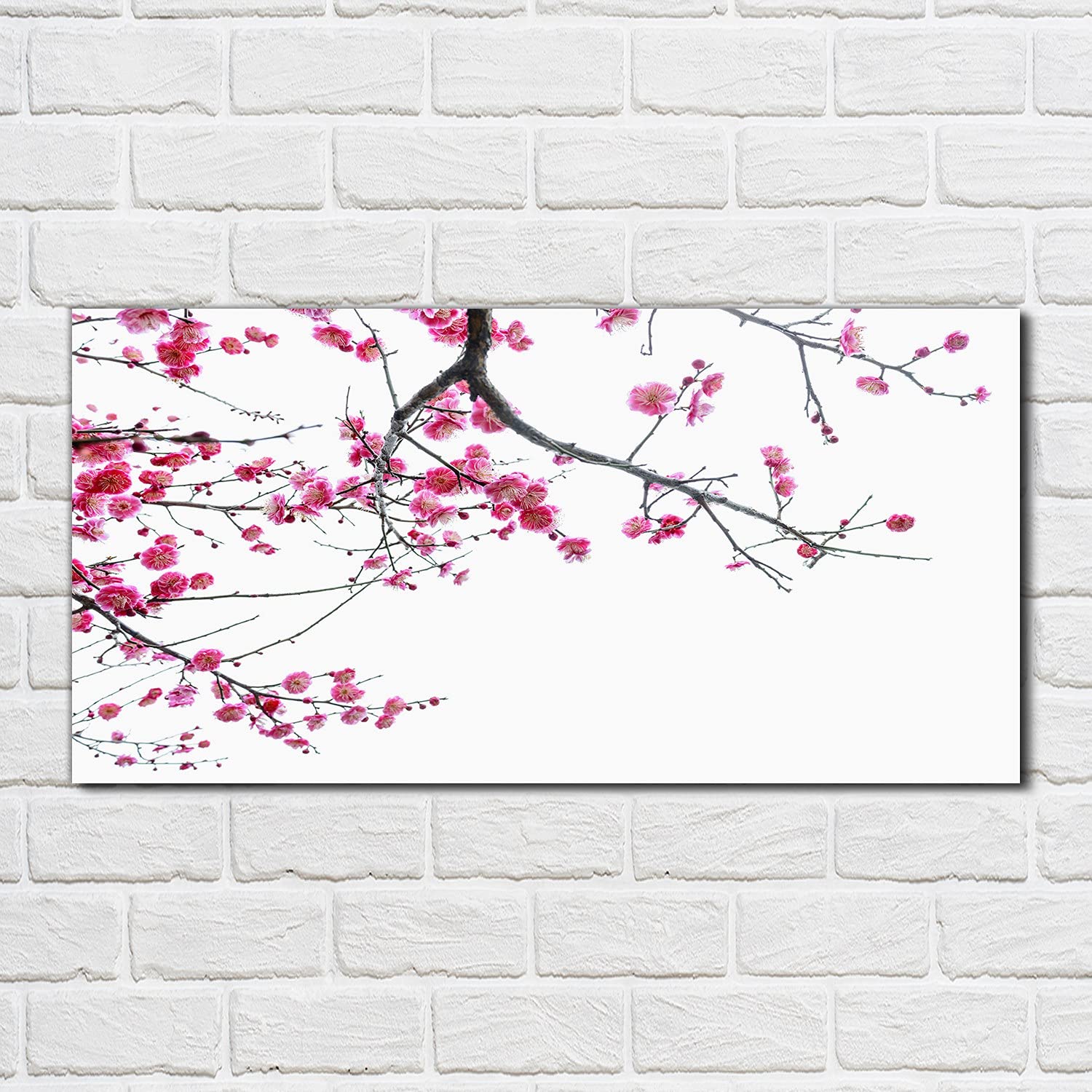 Coloray Pintura Vidrio Acrílico Mural 100x50cm Acryl Cocina Sala De Estar Cuadro De Pared De Arte De Vidrio - Ramas De Árboles De Flores