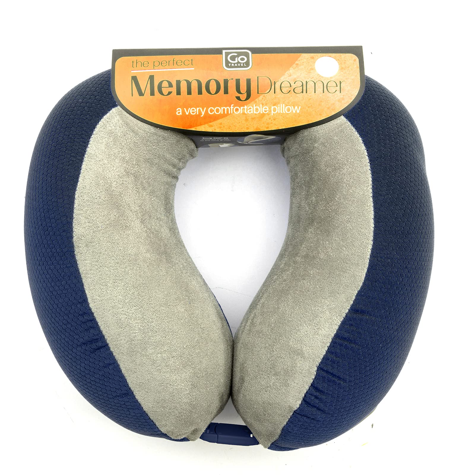 PetrolScooter Distributed Go Travel Memory Foam Dreamer Pillow Deluxe Comfort Sleep Neck Support Navy Blue