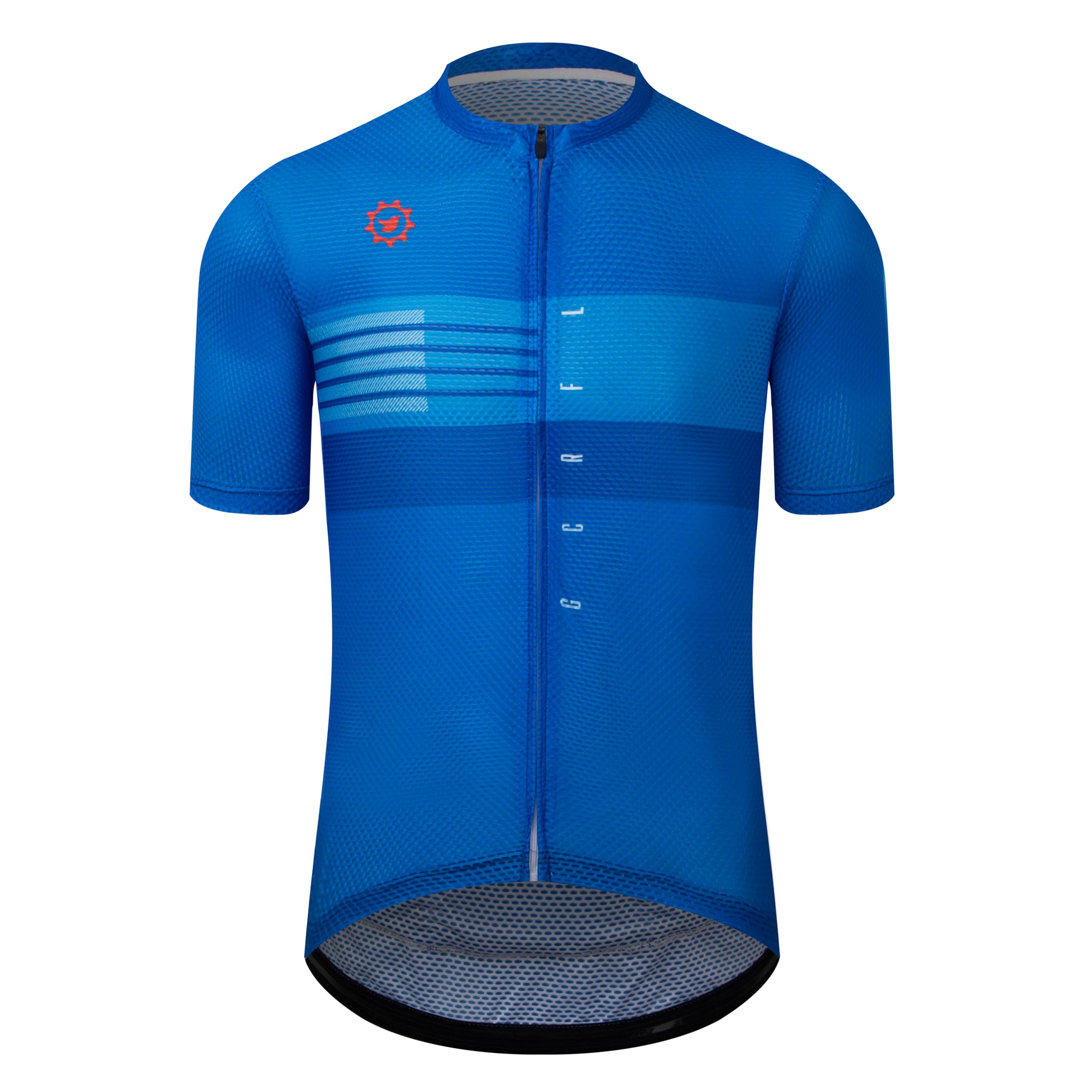 GCRFL Men's Cycling Jersey with 3+1 Zipper Pockets Short Sleeves Biking Bike Jersey Cycling Shirt Breathable Mesh Fabric