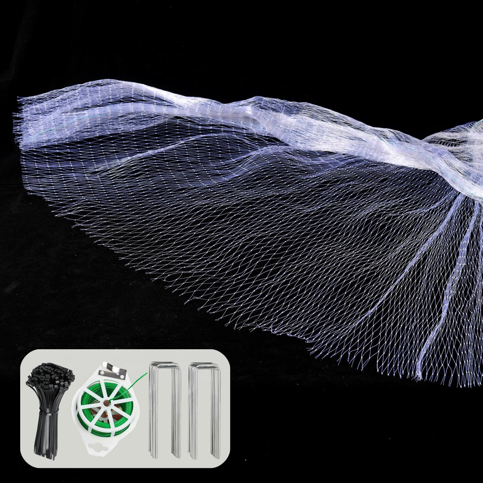 VBWSL 6 x 50 FT Transparent Bird Netting for Garden, 1