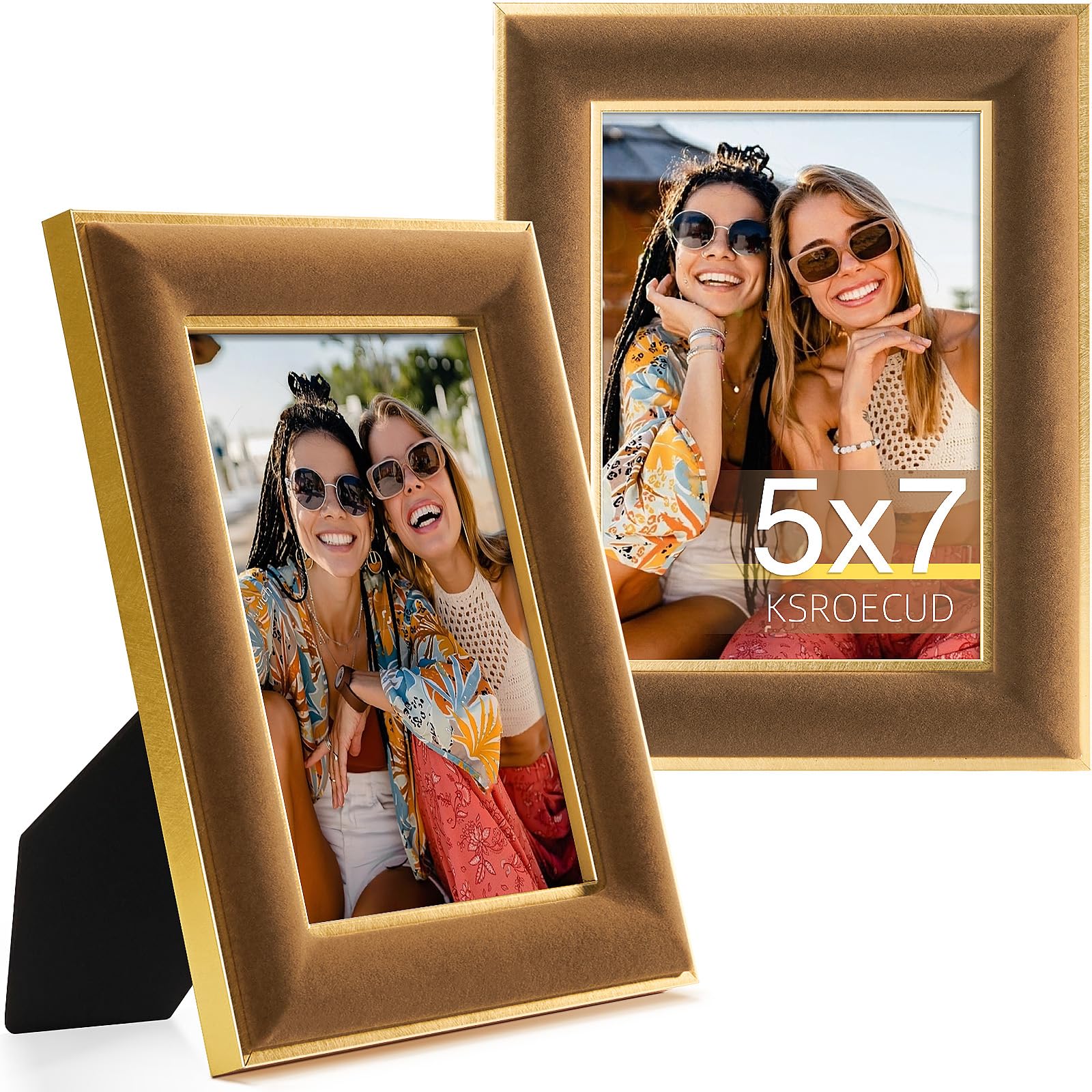 Amazon.com - KSROECUD 5x7 Velvet Picture Frame, Brown Photo Frames