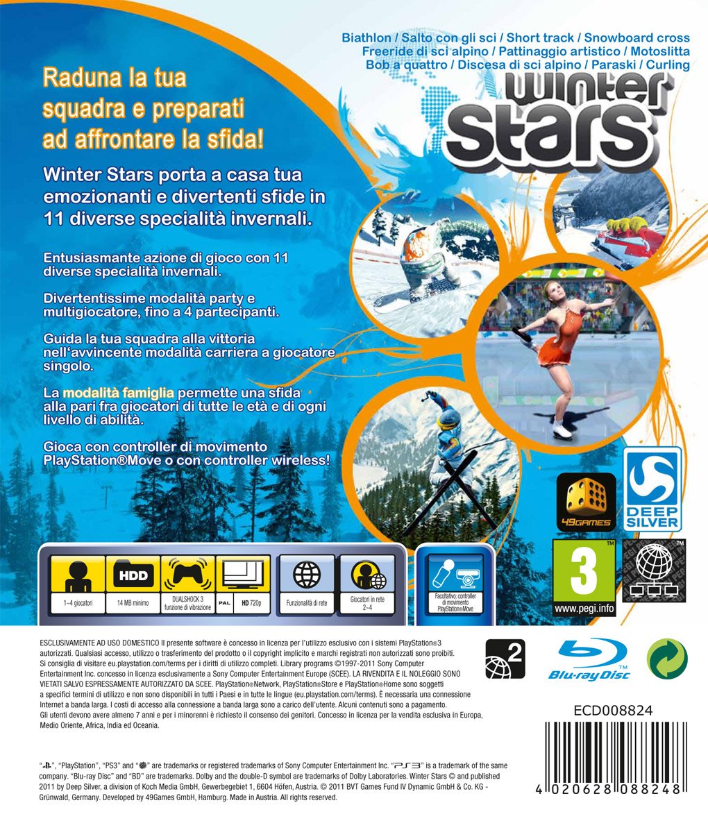 Deep Silver Winter Stars, PS3 - gry wideo (PS3, PlayStation 3, Sports, Deep Silver, E dla wszystkich, ITA)
