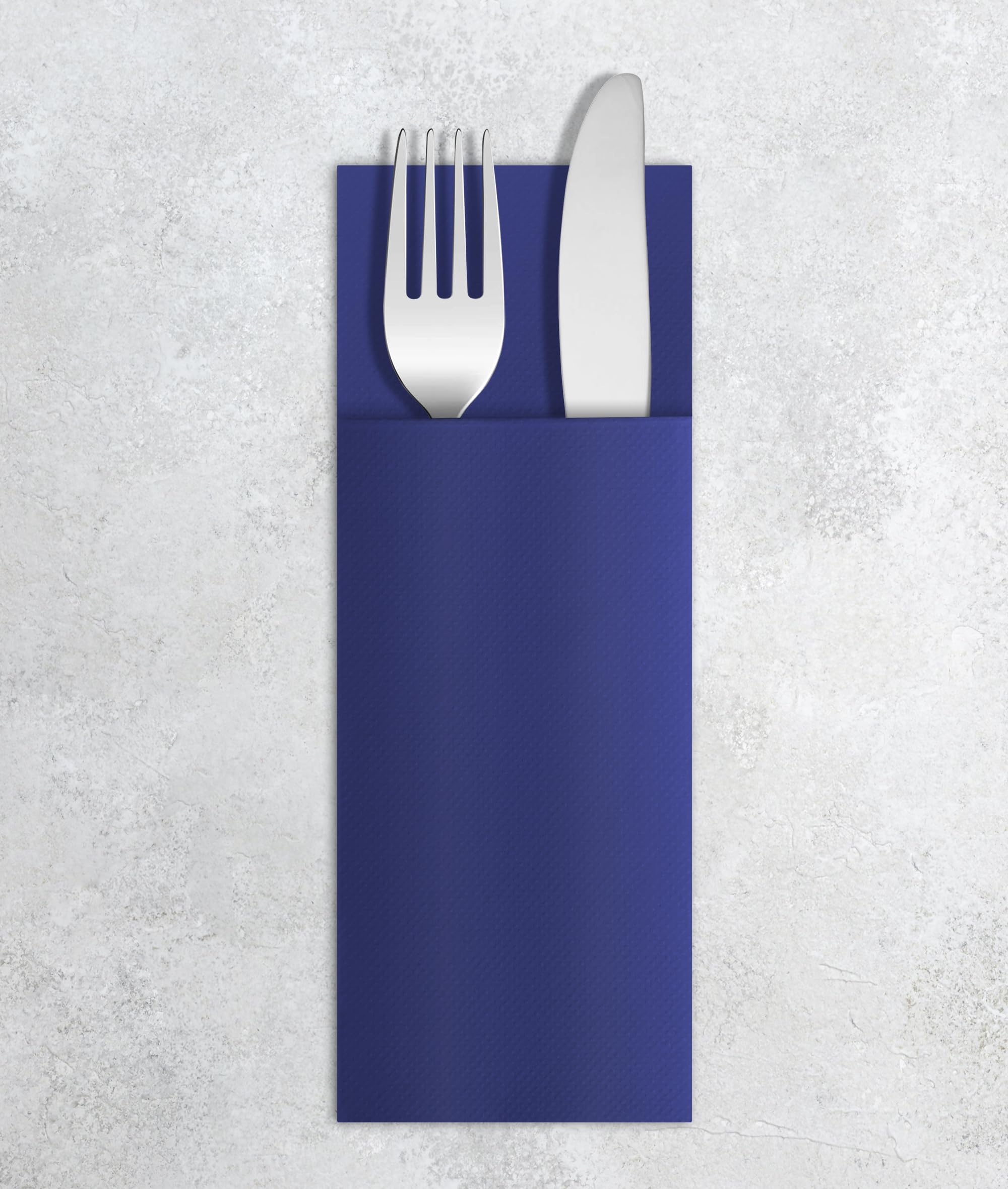 VelaHub Airlaid 50 Cutlery Napkins, High-Quality Disposable Napkins, 32 x 40 cm, Black