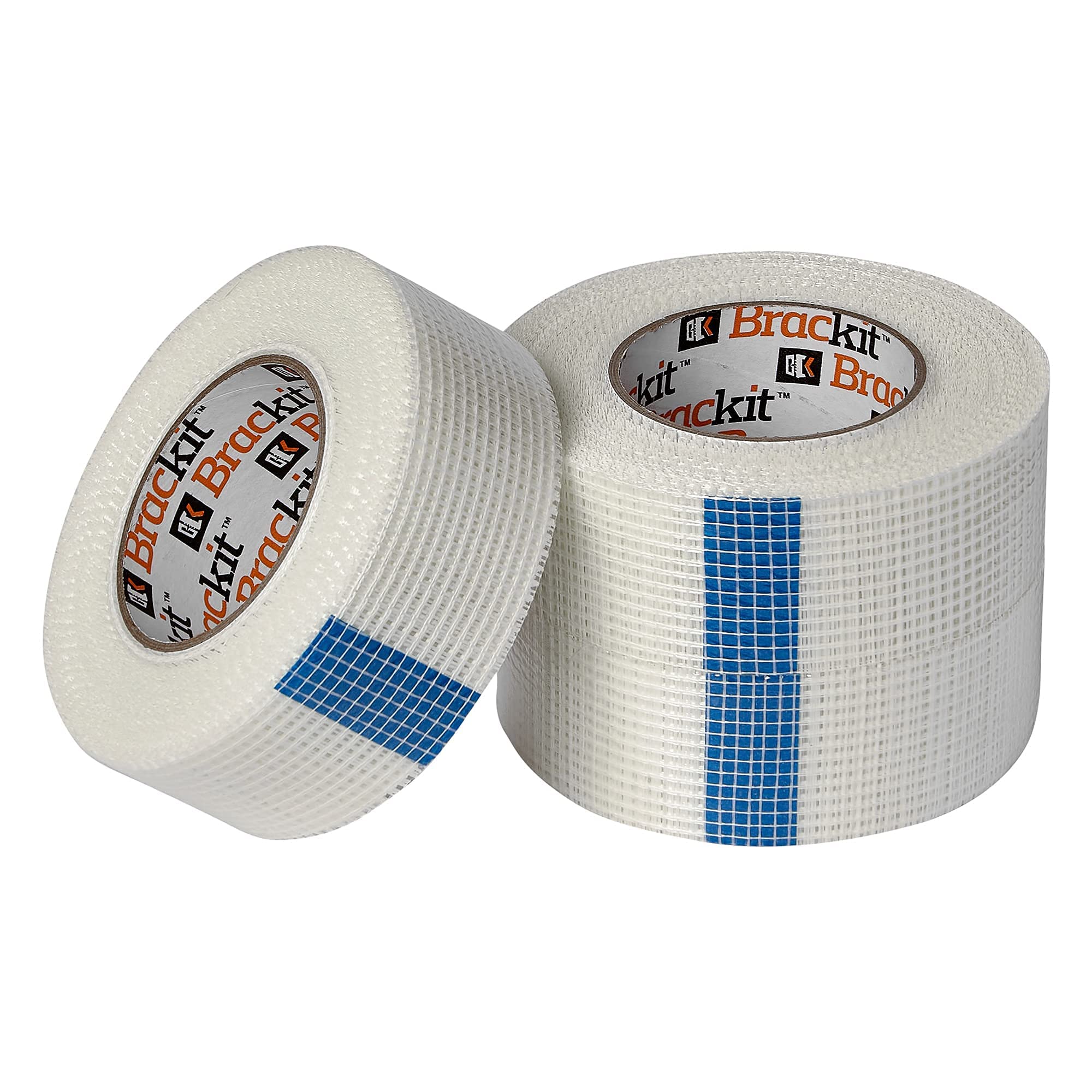 Brackit Ruban adhésif en fibre de verre 48 mm x 50 m Lot de 3 rouleaux blanc pour plaques de plâtre