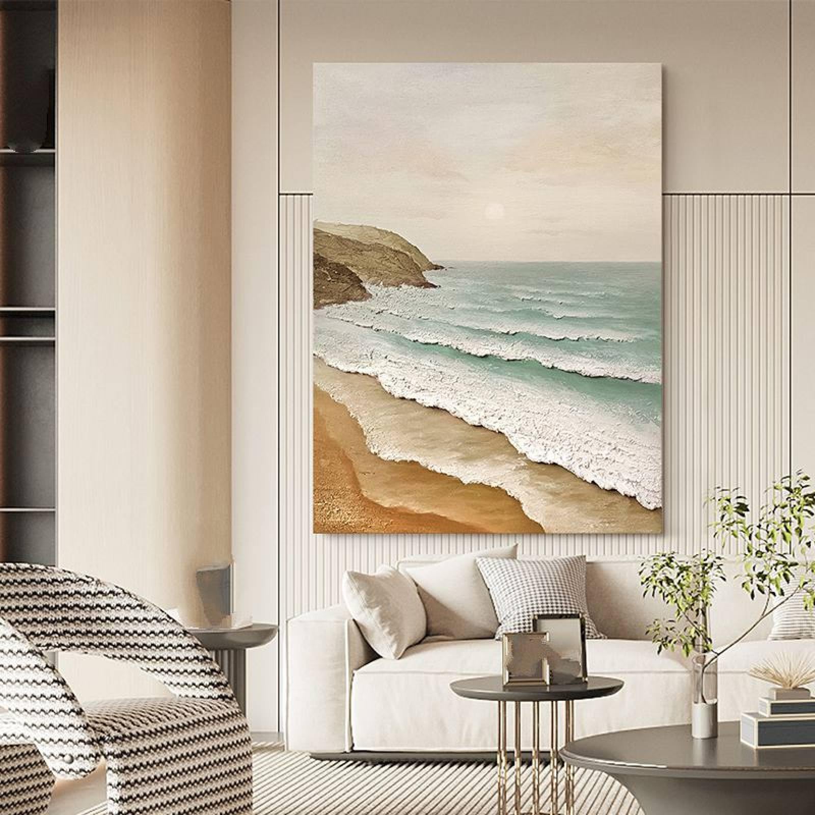 Peinture à l'huile sur toile décoration murale abstraite maison bureau