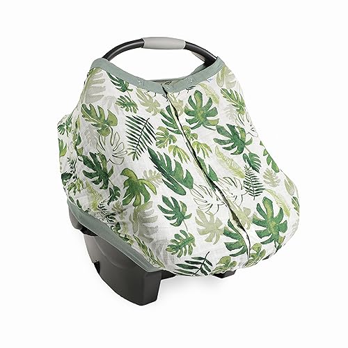 Little Unicorn Toldo de asiento de coche de muselina 100 algodón funda ligera súper suave con ventana transpirable cierre magnético para bebé y