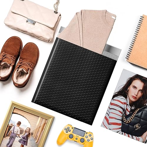 Miniatura 8 de Metronic Sobres grandes de burbujas de 10.5 x 16 pulgadas, paquete de 40 sobres acolchados autosellantes negros con fuerte adhesión, sobres de