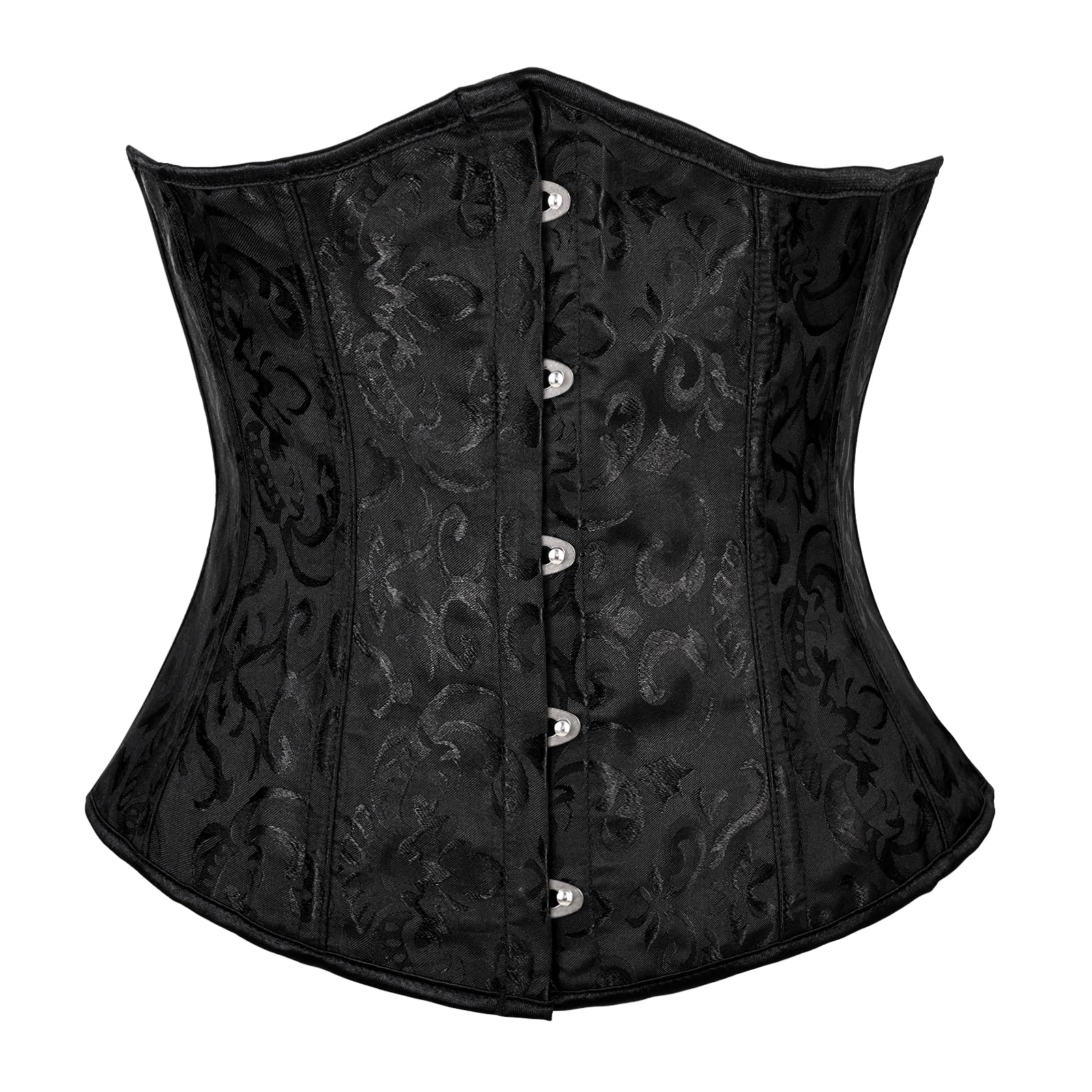 TRIWORKS Korsett Damen Corsage Bustiers Unterbrust Korsett Satin Lace Up Waist Cincher für Halloween und Karneval XS-6XL