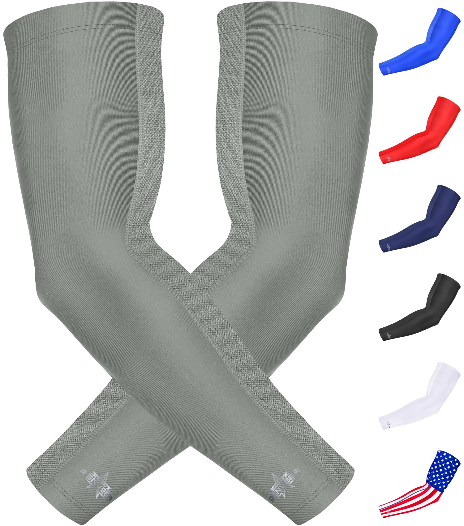 Compression Arm Sleeves, Youth &amp; Adult, Breathable Mesh Sports