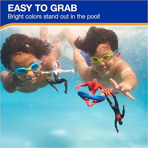 Miniatura 4 de Swimways Marvel Spidey - Paquete de 3 personajes de buceo, accesorios de piscina y juguetes de piscina para niños, suministros para fiestas en la
