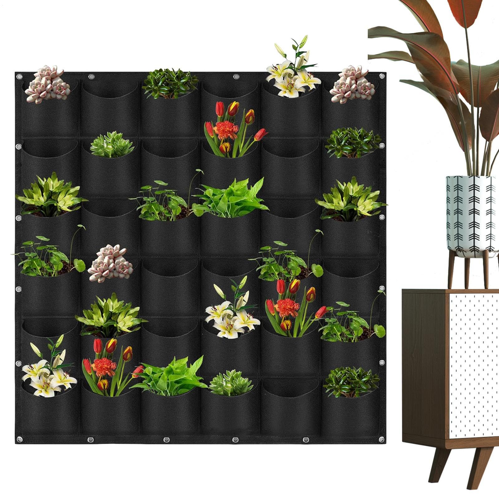 Bolsa de cultivo colgante para plantas en balcones urbanos y terrazas pequeñas