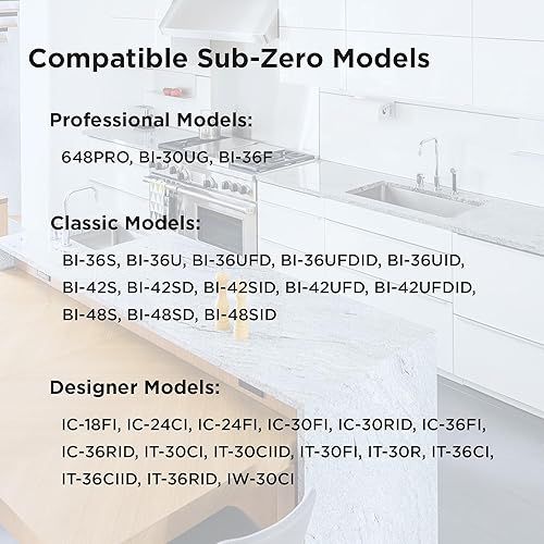 Miniatura 2 de Sub-Zero 4204490 Cartucho de repuesto para filtro de agua para refrigerador, paquete de 2