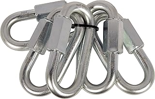 C.A.M.P. - Set 5 Oval Quick Link Steel 10 mm - Mousquetons, Gris