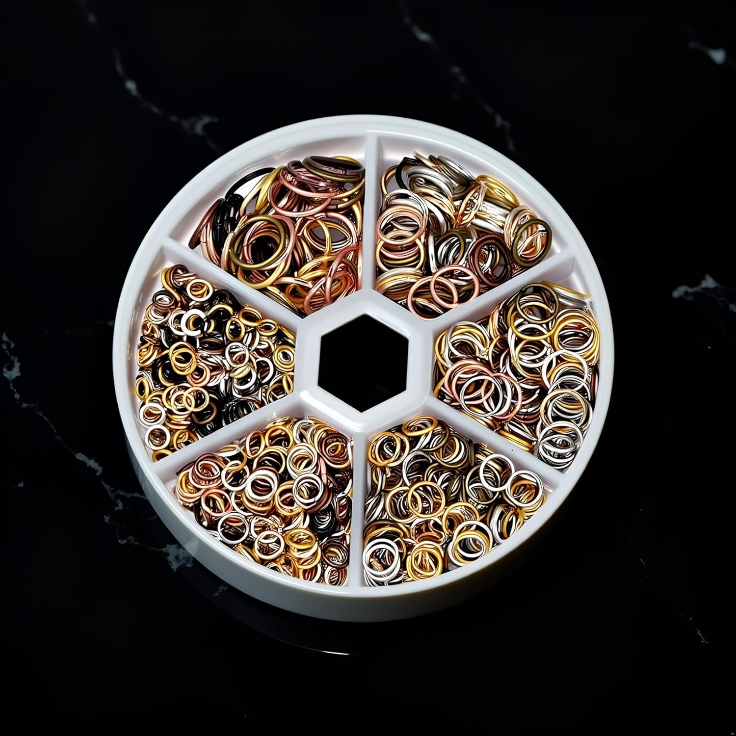 970 PCS Metal Jump Rings Small Crafts Jump Jewelry Connectors Assorted Size Connector Open O for Keychain Making, Jewelry Findings Rings - Image 5