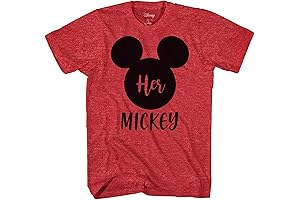 Her Mickey Couples Valentines Adult Funny Disneyland Graphic T-Shirt