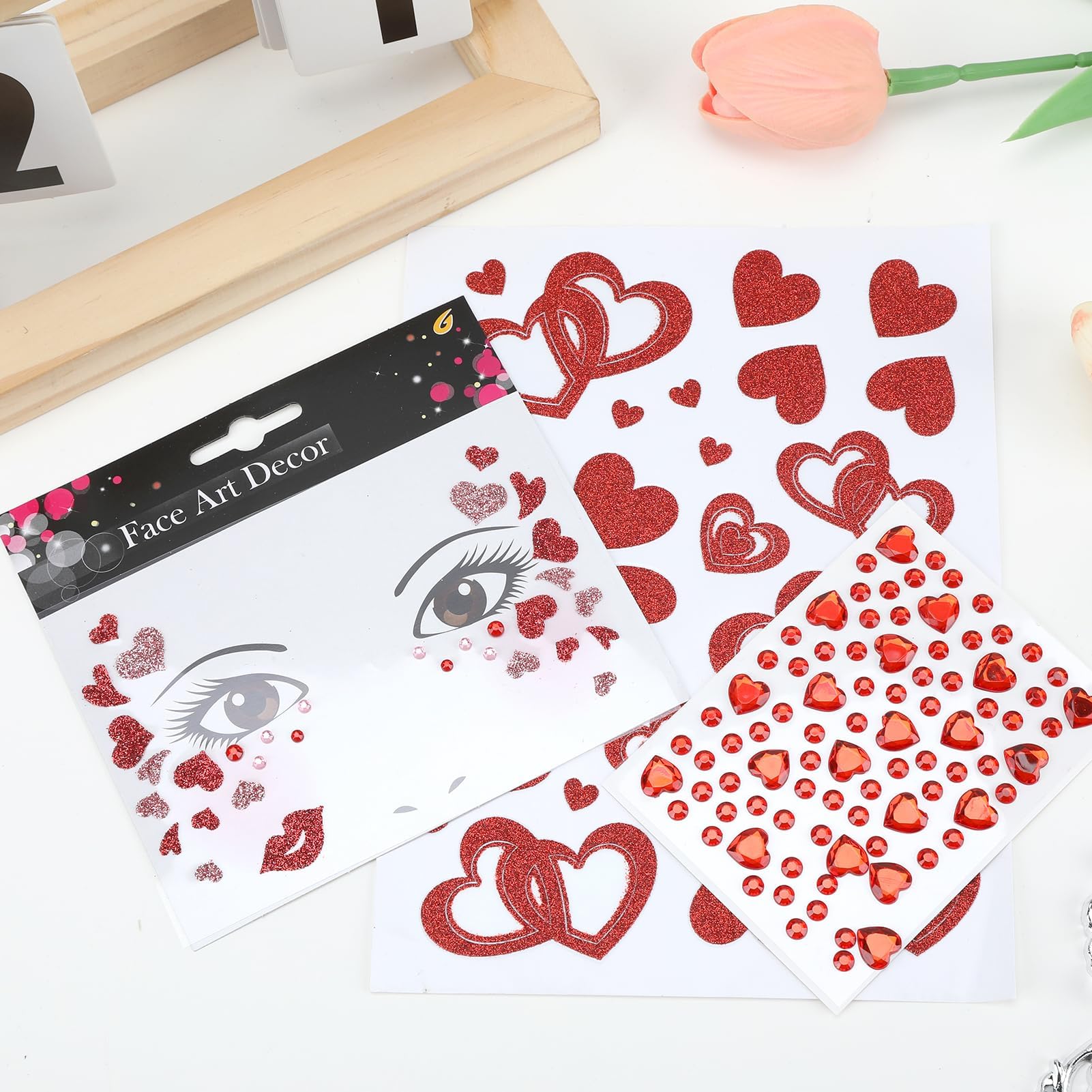 216 Autocollants Strass Cœur 10 Mm Doré – Stickers 3D Pour Bijoux, Ongles, Scrapbooking & Saint-Valentin