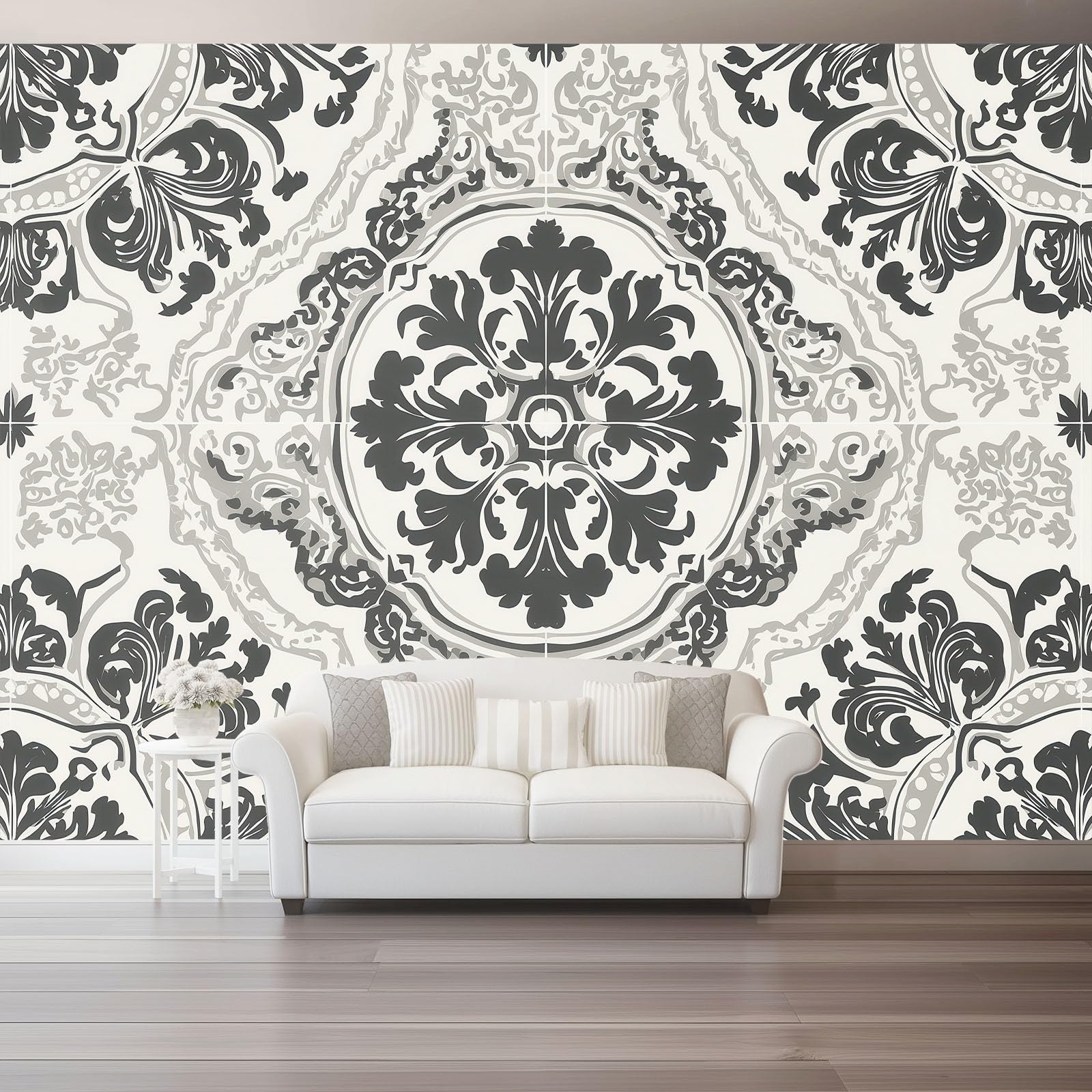Ściana - mural 350 x 256 cm plakat premium luksusowy monstera liście złote wzory na tkane duże dekoracyjne tapety do pokoju dziecięcego salonu domu ciemnozielony