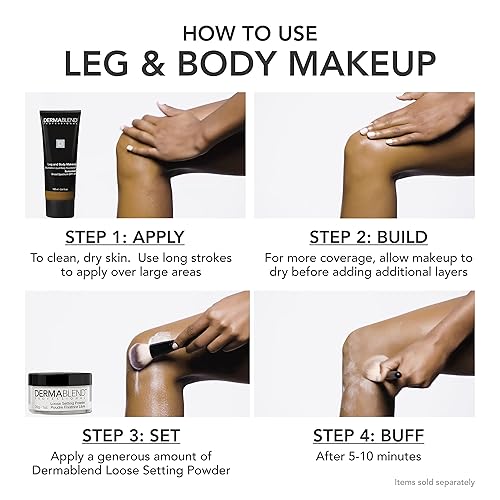 Miniatura 5 de Dermablend Leg and Body Makeup with SPF 25 Skin Perfecting Body Foundation for Flawless Legs with a Smooth Even Tone Finish 34 Fl Oz