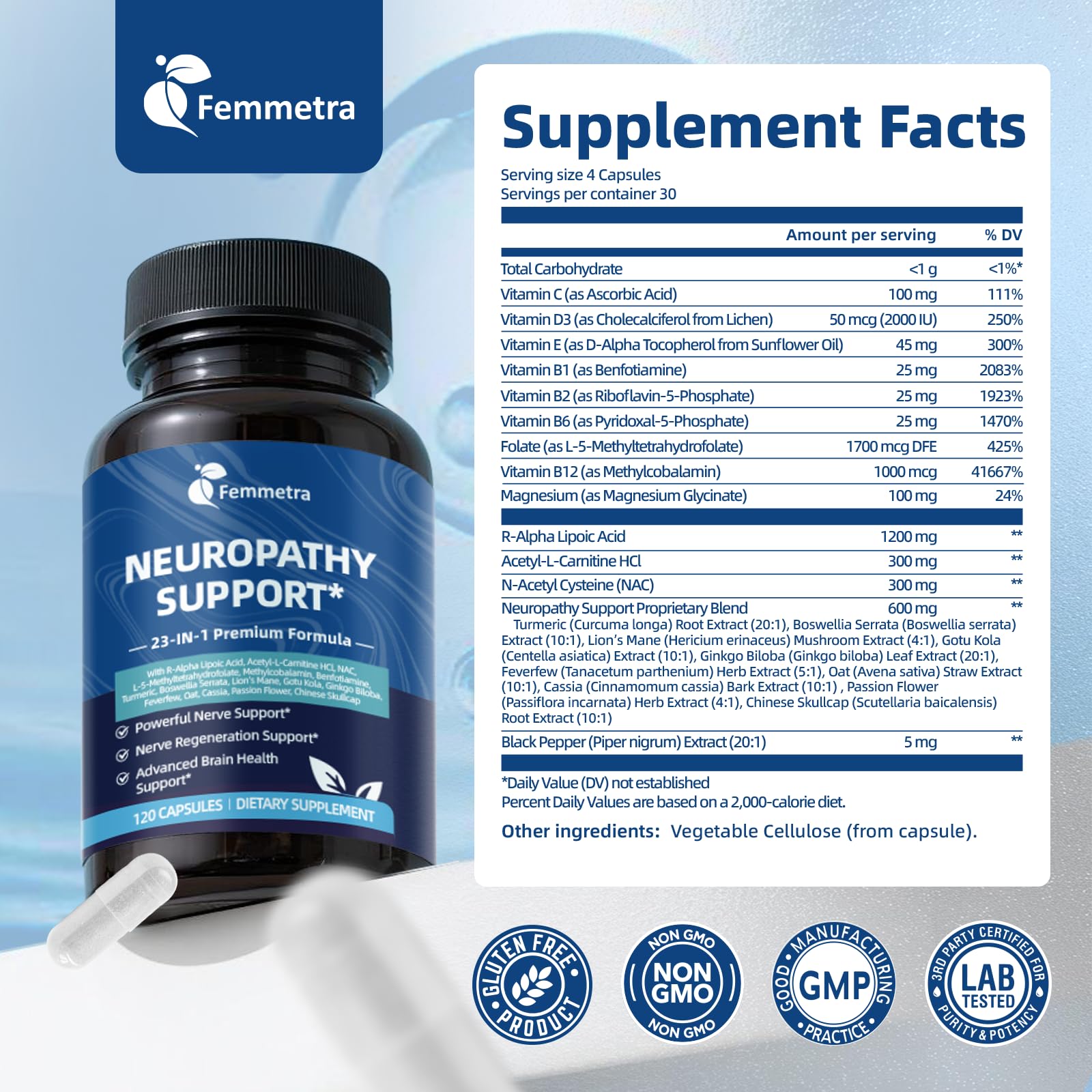 2 Packs Nerve Relief Neuropathy Supplement R Alpha Lipoic Acid 1200mg — Amazon image 5
