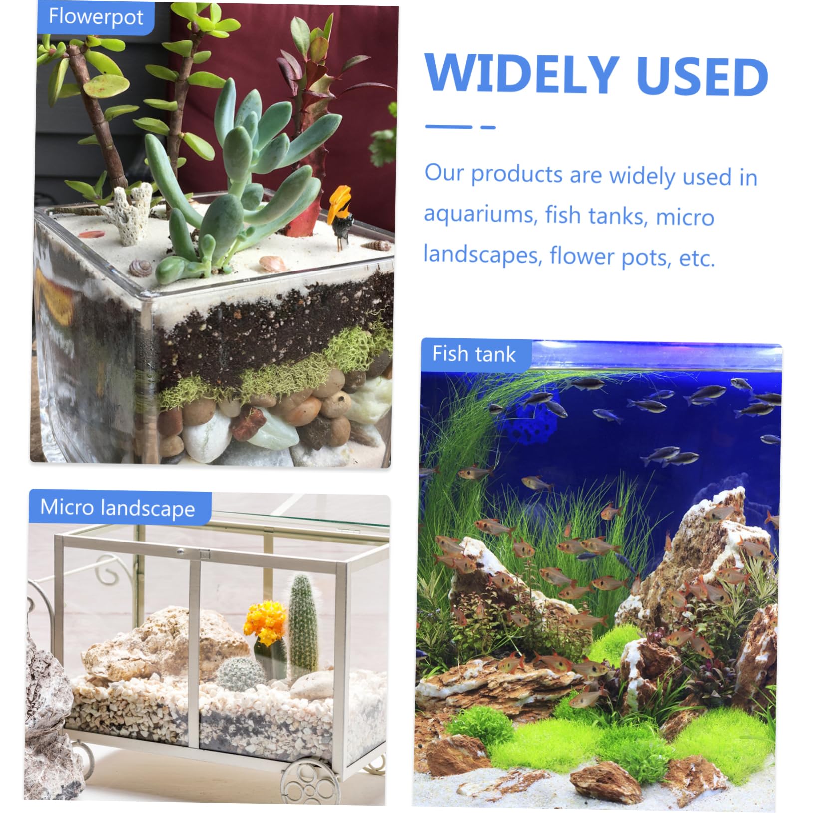 Sosoport 5 Juegos 5 Juegos De Combinación De Plantas De Agua De Simulación Pecera Pecera Planta Artificial Acuario De Agua Dulce Esponja Secadora De Estanque 7 Uds * 5