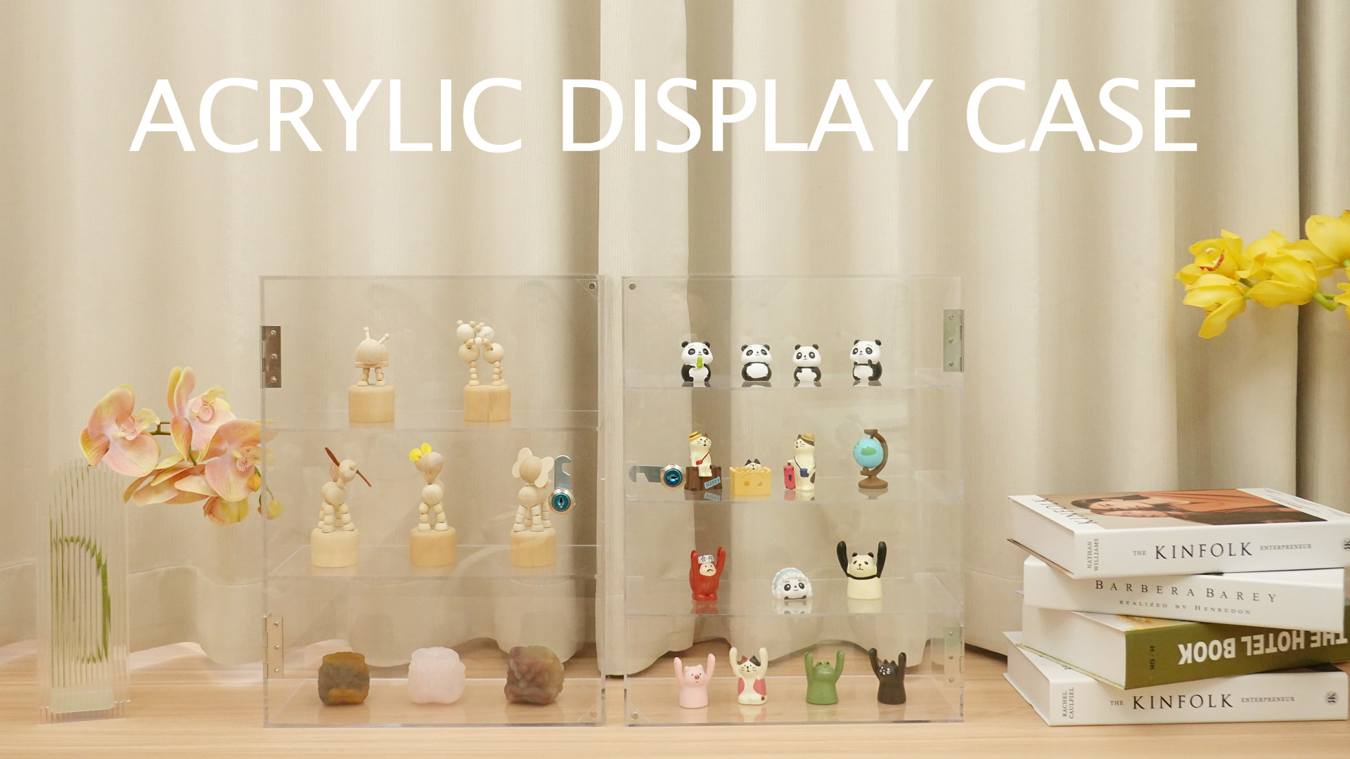 3-Tier Acrylic Display Case With Lock & Key – 11.8x5.9x15.7 Inch, Clear Showcase For Collectibles