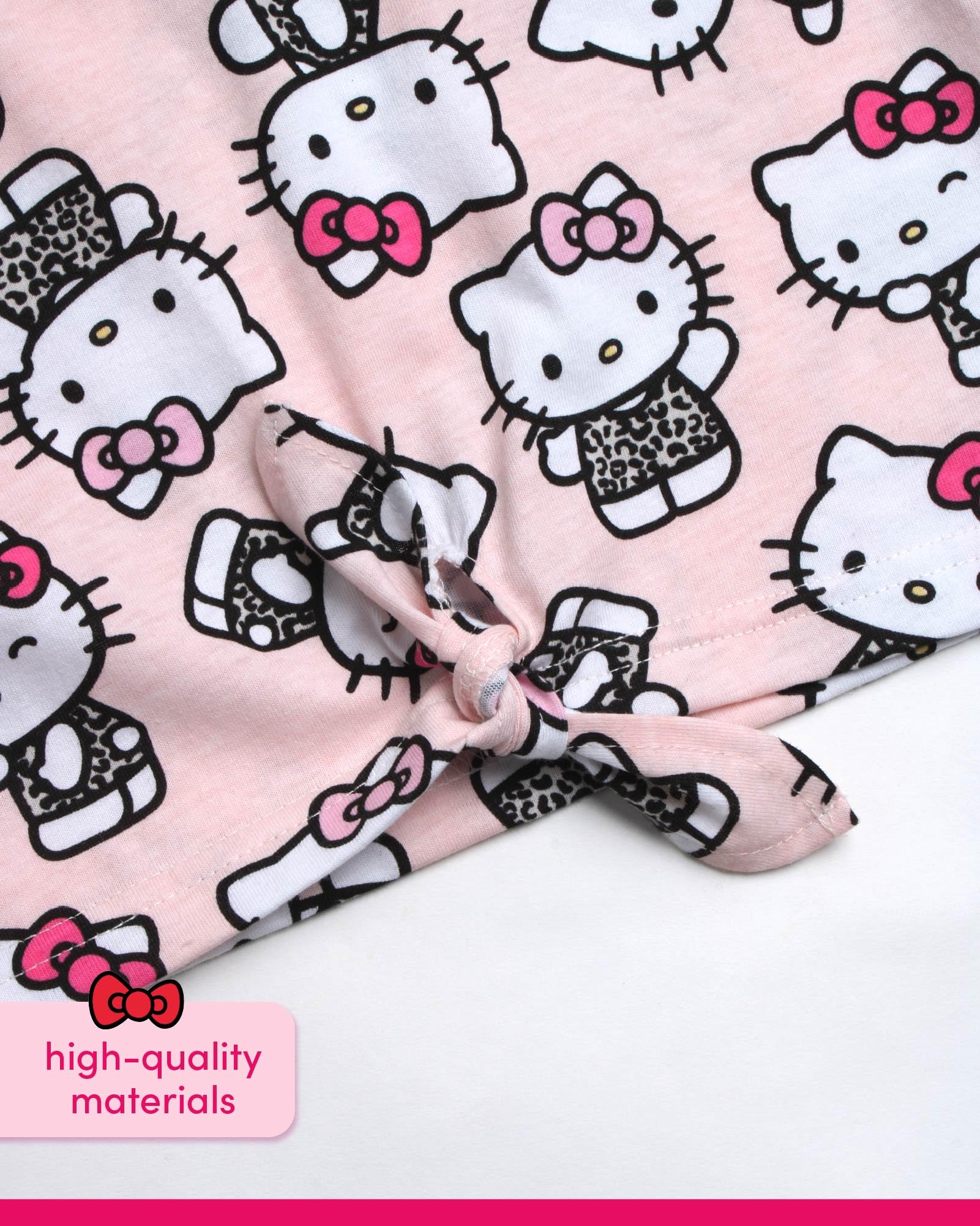Hello Kitty Conjunto de leggings para niñas, camiseta estampada de 2 piezas y leggings cómodos a juego para niñas (2T-12)