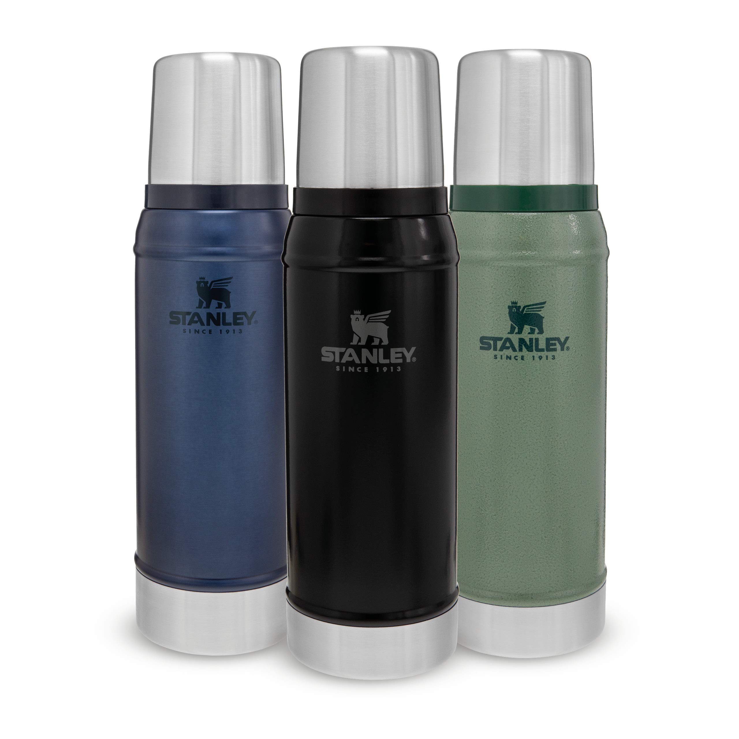 Stanley Adventure To-Go Thermosfles 1 liter, 25 uur warm, 27 uur koud, lekvrij, geïsoleerd deksel, BPA-vrij, doorschenkstop om gecontroleerd te schenken, vaatwasmachinebestendig, zwart