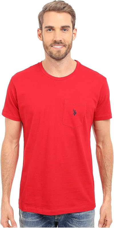 Asociación de Polo de EE. UU. remera con bolsillo y cuello redondo para hombre (grupo de colores 2 de 2) | Ajuste normal